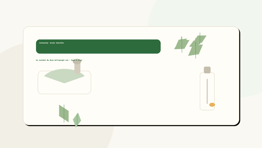 Community - Erste Schritte: Ein grafisches Layout zur Rezepteinreichung in der Community.