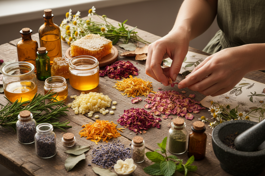 Pflanzen & Naturprodukte – Kräuter, Blüten & natürliche Pflegezutaten