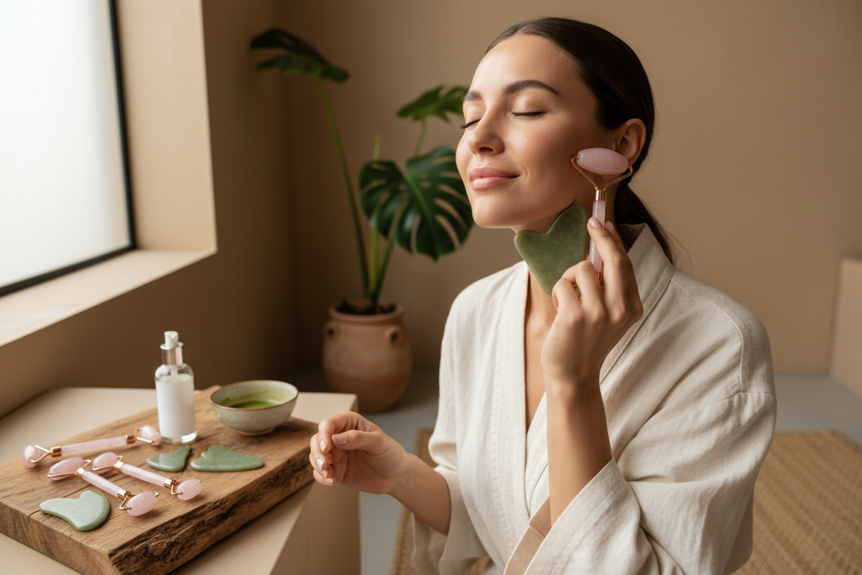 Gesichtsroller & Gua Sha – Tools für entspannte Haut & natürliche Ausstrahlung