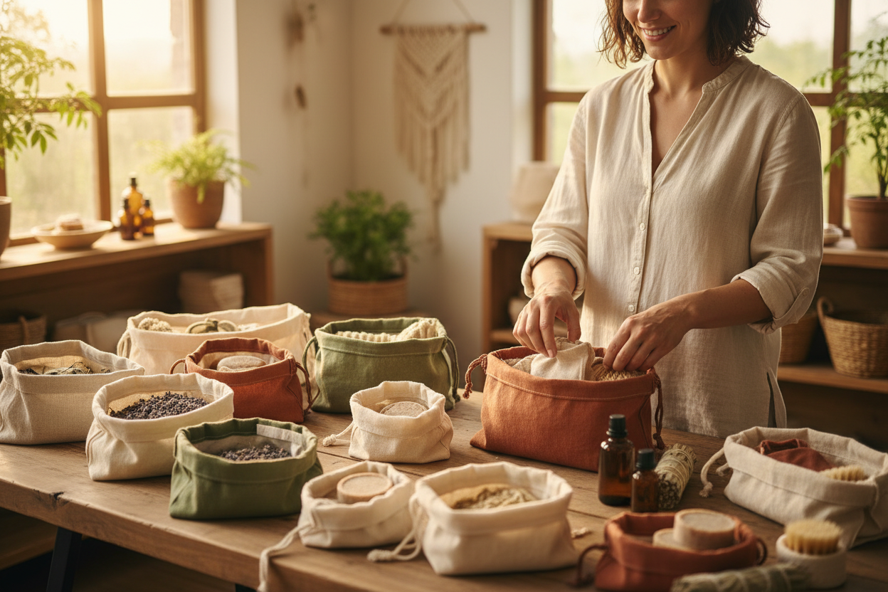 Taschen & Beutel – Natürliche Begleiter für Alltag & Selfcare