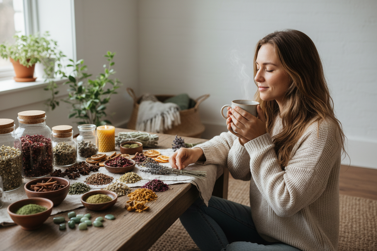 Tees & Kräutermischungen – natürliche Rituale für Ruhe & Balance