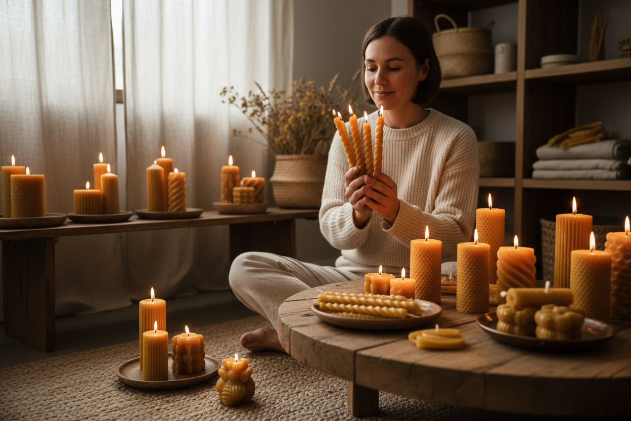 Bienenwachskerzen – natürlich, warm & handgemacht
