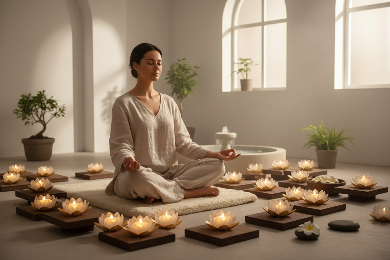 Lotos Teelichthalter – Licht, Ruhe & symbolische Schönheit