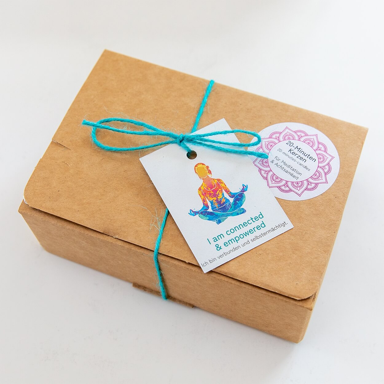 20-Minuten-Kerzen mit Affirmationen – Ritual-Set aus Bienenwachs · Erdung & Innere Stärke