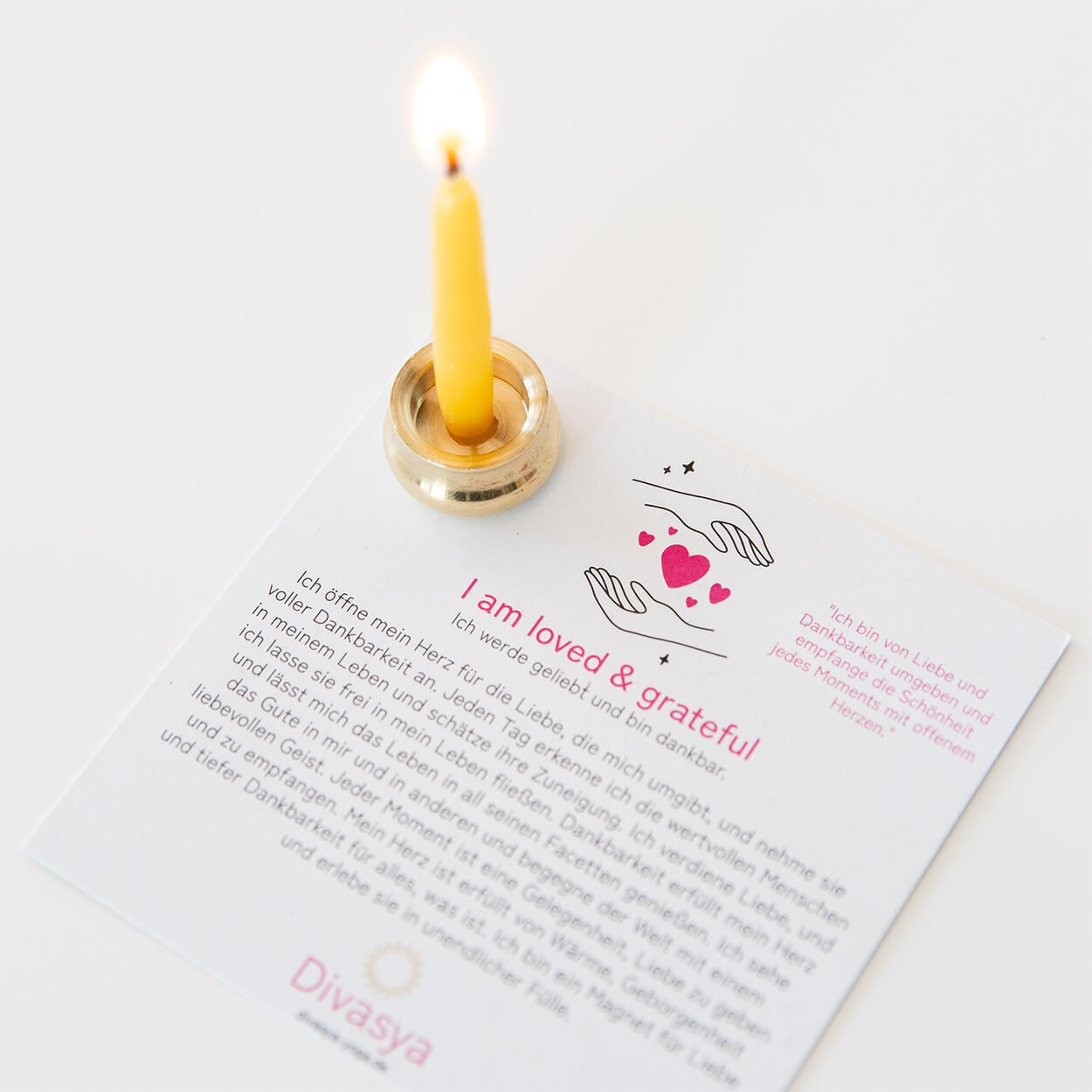 20-Minuten-Kerzen mit Affirmationen – Ritual-Set aus Bienenwachs · Fokus & Mentale Klarheit