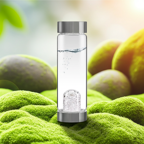 Trinkflasche ViA | DIAMONDS – Diamantsplitter (4 ct.) · Bergkristall (500 ml)