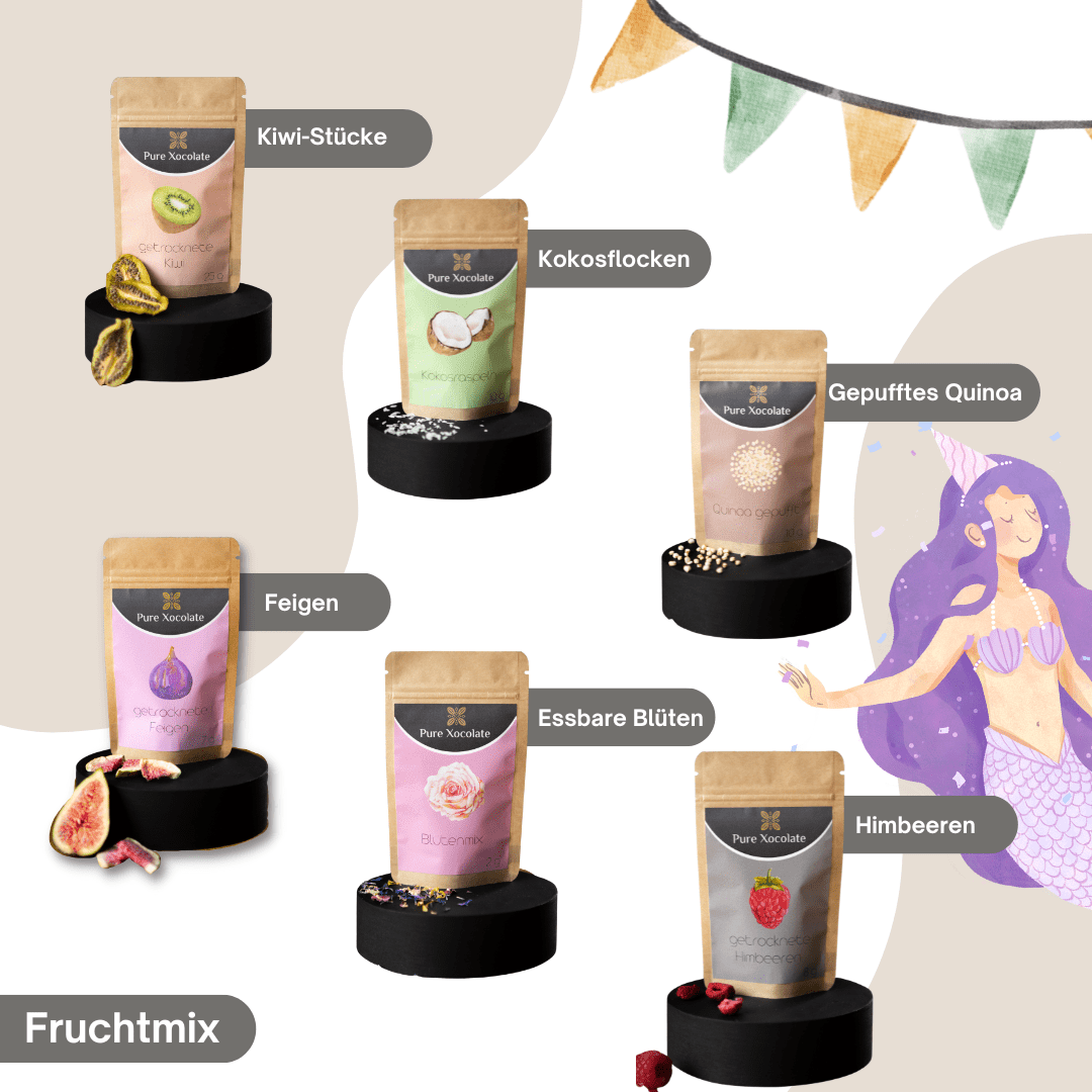 DIY Schokoladen-Set für Kinder – 4er Einhorn-Partyset (mit/ohne Schokolade)