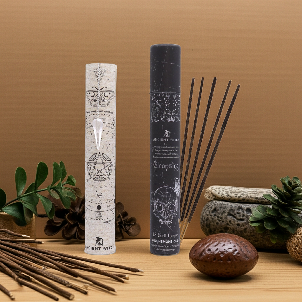 Uralter Hexenzauber – Weihrauch „Reinigung“ mit Bergkristall-Pendel