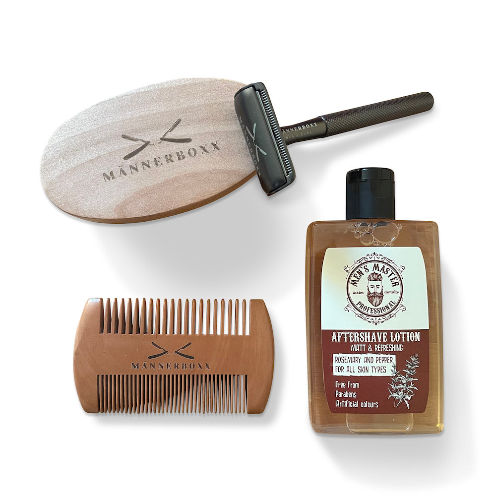 Bartpflege-Geschenkset „Highlight“ – Rasierhobel, Pflege & Styling