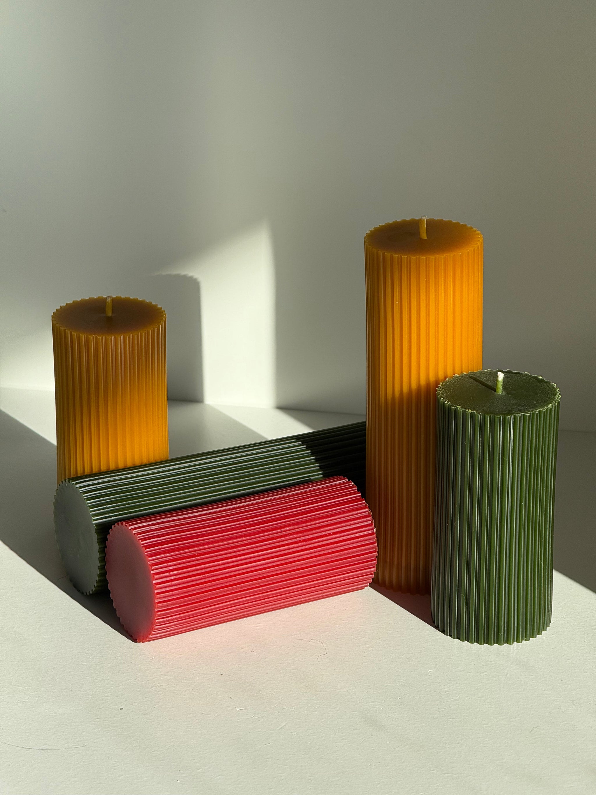 Adventskerzen aus reinem Bienenwachs – Handgegossen (4er-Set)