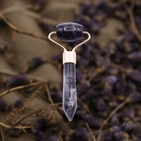 Edelstein Mini Roller – Amethyst • Sanfte Gesichtsmassage & Selfcare Tool