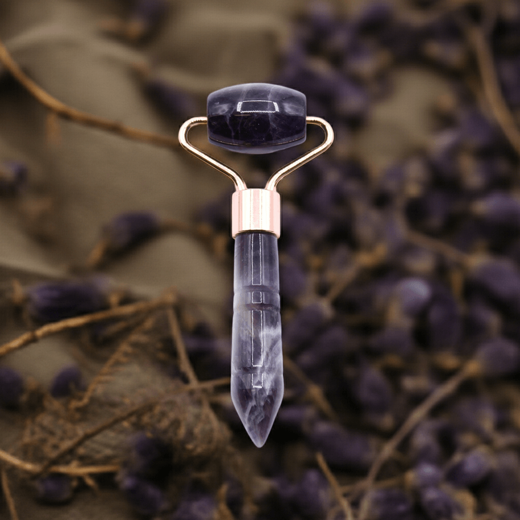 Edelstein Mini Roller – Amethyst • Sanfte Gesichtsmassage & Selfcare Tool