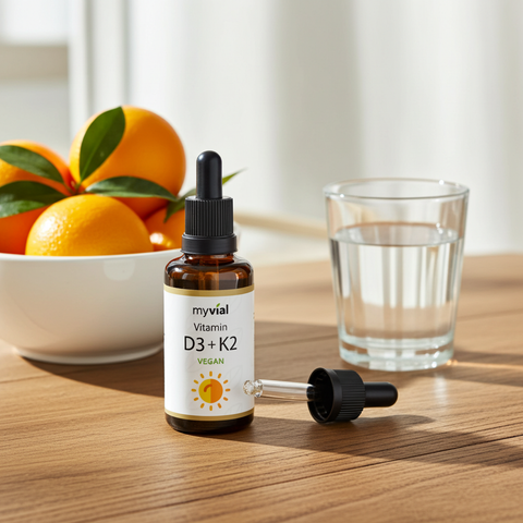 Vitamin D3 + K2 Tropfen (vegan) – Knochen, Muskeln & Immunsystem