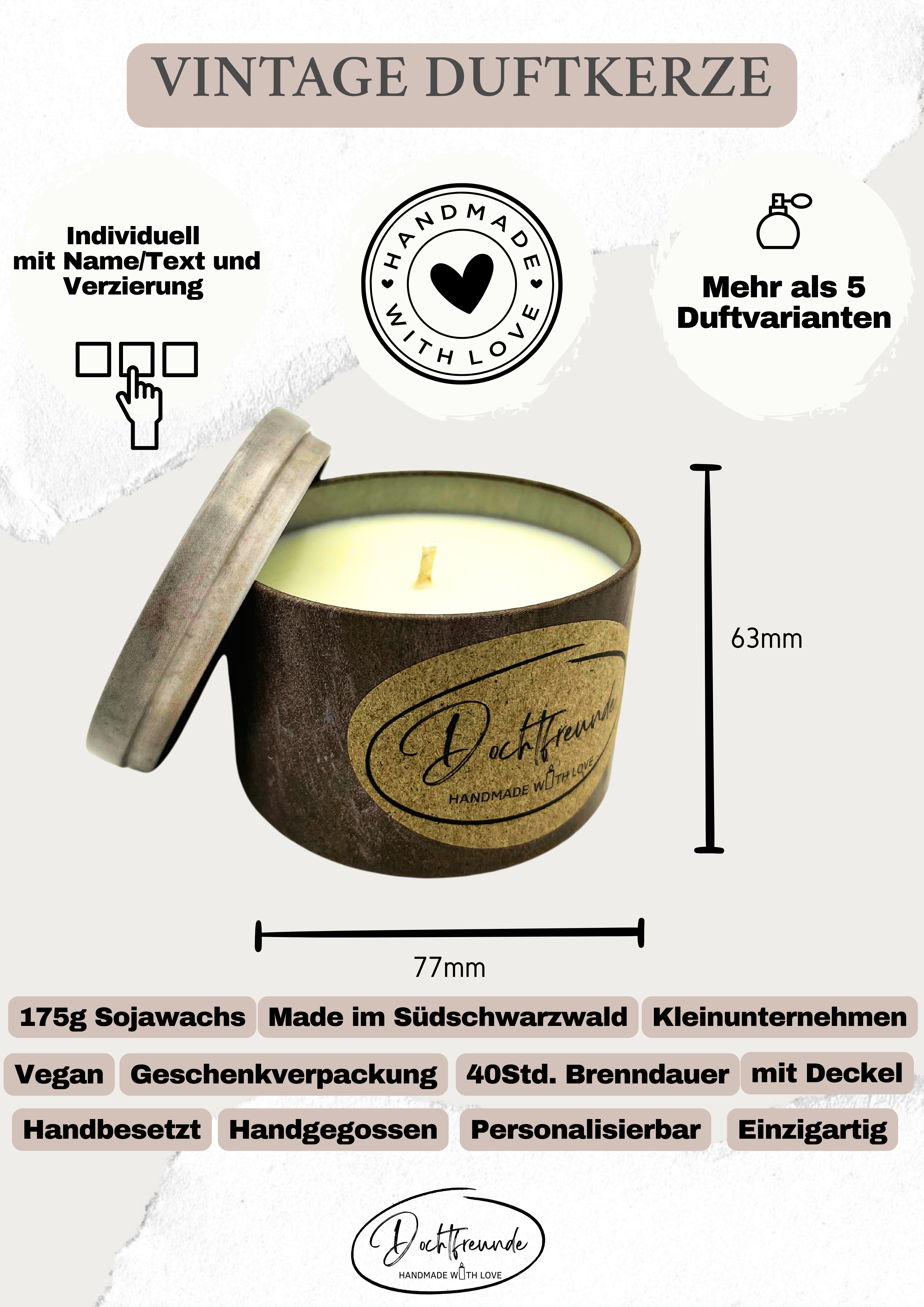 Sternzeichen Duftkerze · Skorpion (23.10–21.11) – Handgemacht aus Sojawachs · Astrologie & Rituale