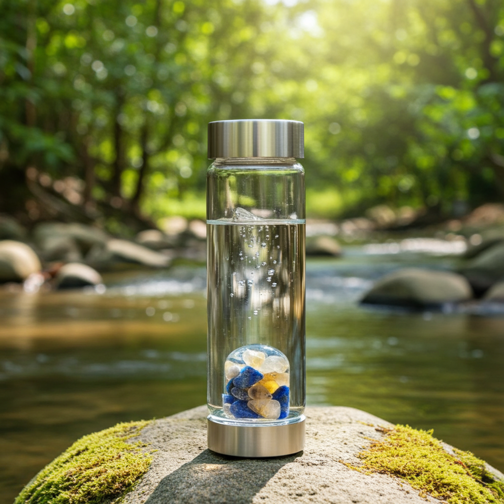 Trinkflasche ViA | INSPIRATION – Lapislazuli · Rutilquarz (500 ml)