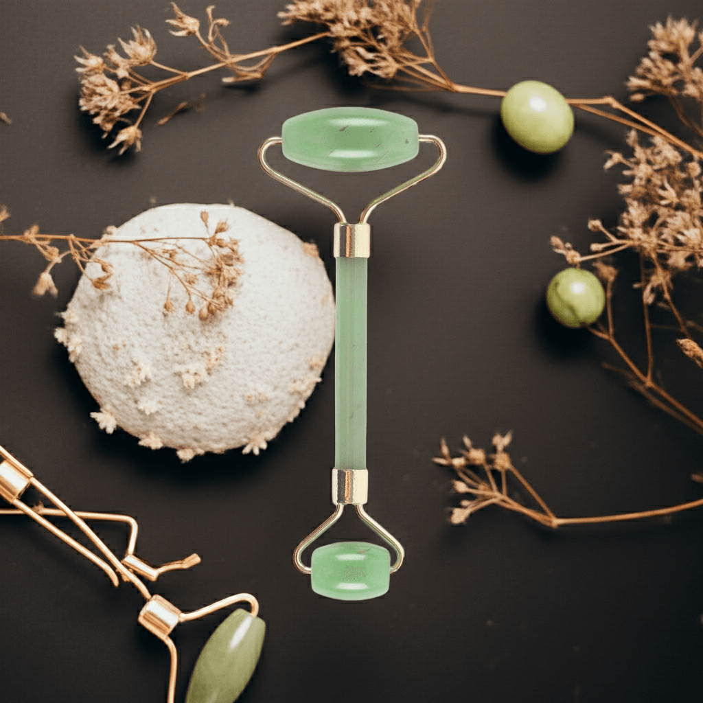 Edelstein Gesichtsroller – Jade (groß) - Kühlende Massage für Gesicht, Hals & Dekolleté