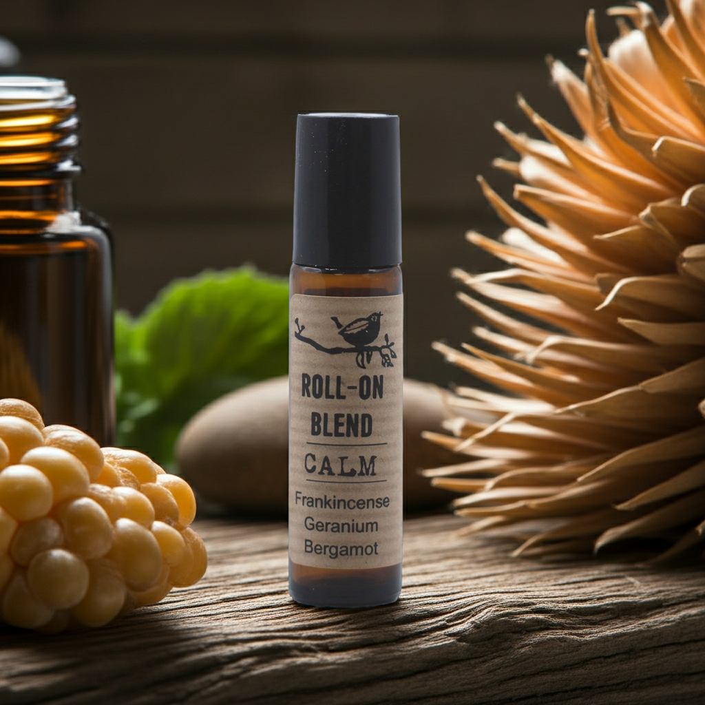 Calm – Ätherische Ölmischung Roll-On (10 ml) - Weihrauch · Geranie · Bergamotte
