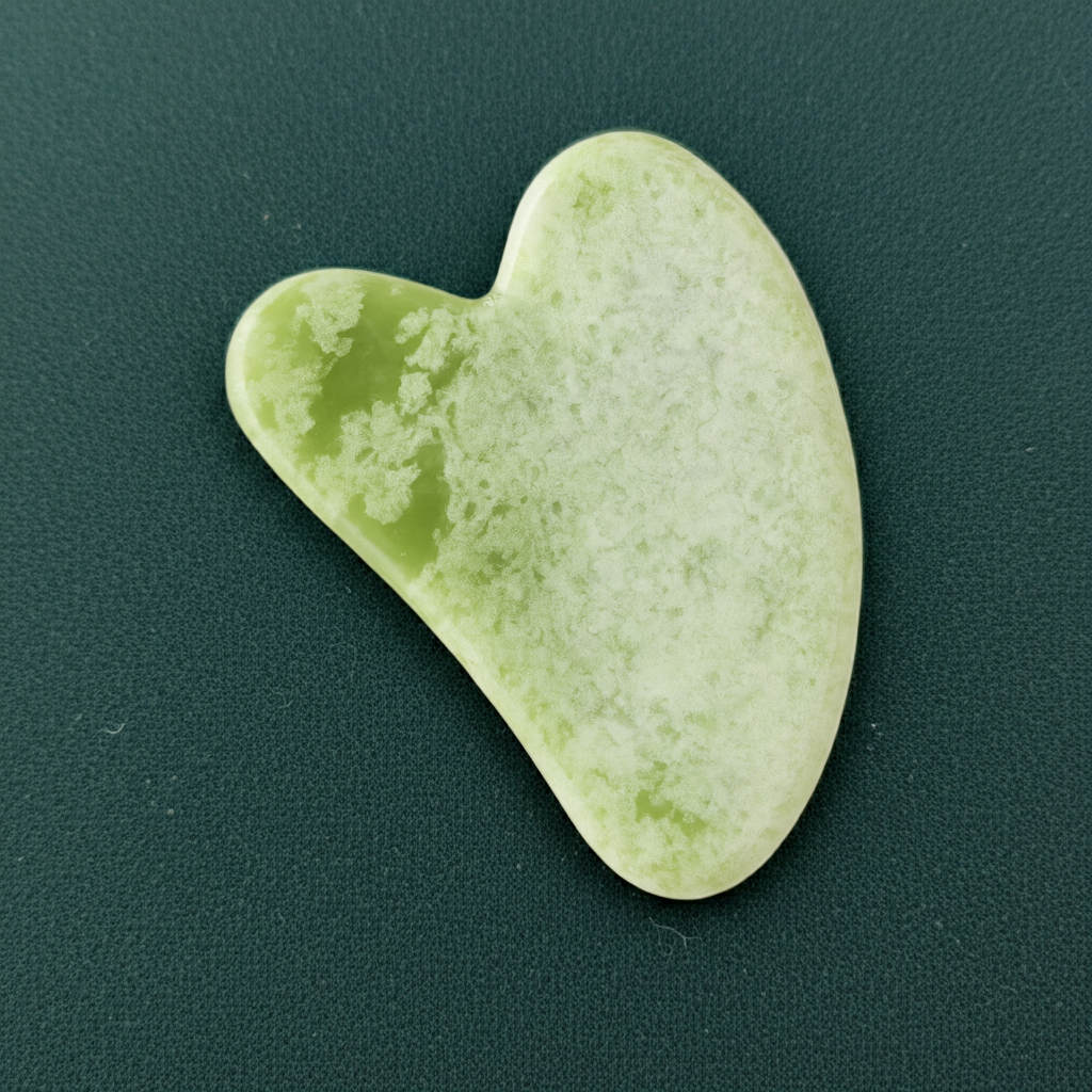 Grüner Jade Gua Sha (Xiuyan Jade) – Gesichtsmassage & Lymphdrainage