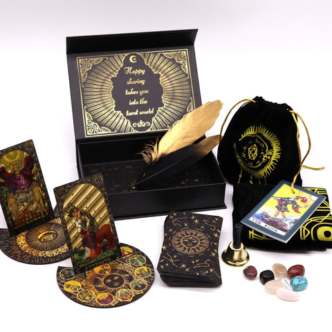 Tarot mit Goldfolie – Lass die Magie beginnen · Deluxe Geschenkset