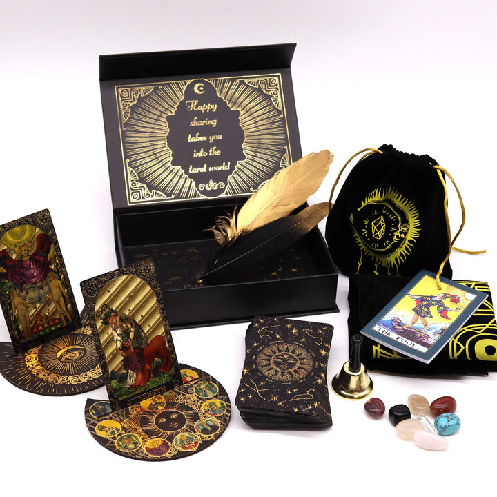 Tarot mit Goldfolie – Lass die Magie beginnen · Deluxe Geschenkset