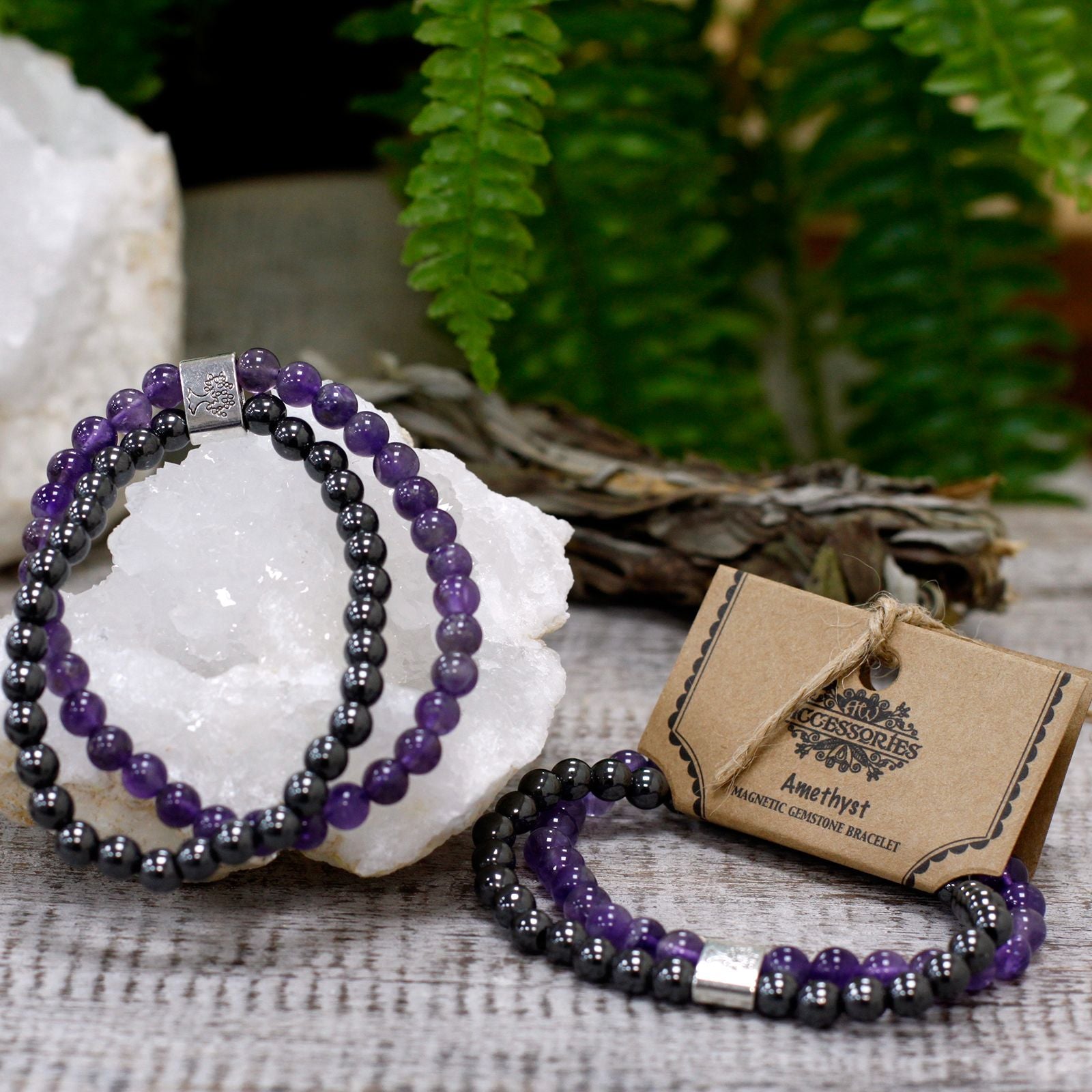 Magnetisches Amethyst-Armband – Klarheit & Ruhe