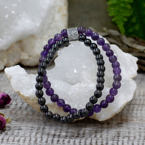 Magnetisches Amethyst-Armband – Klarheit & Ruhe