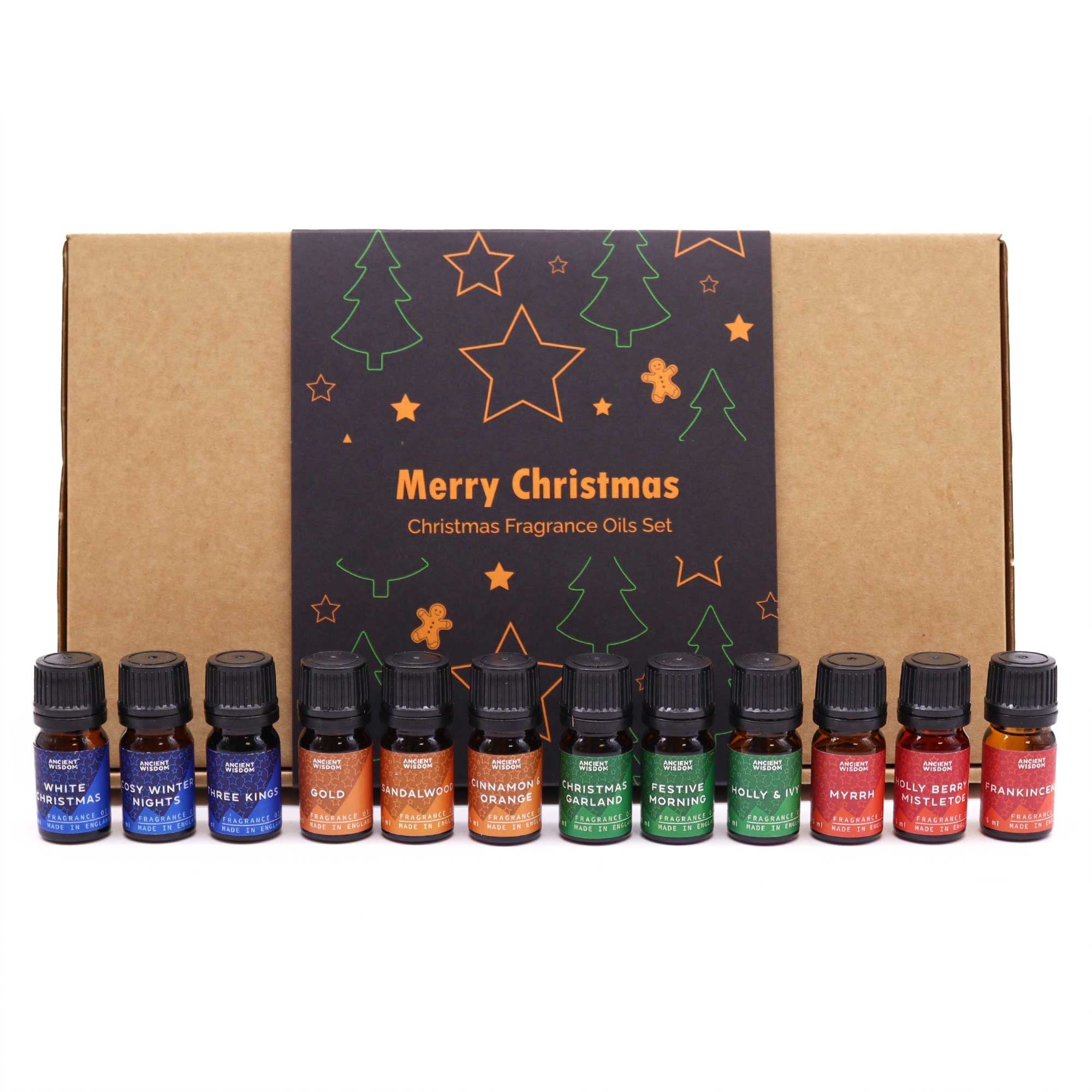 Holy Scents of Christmas – 12er Weihnachtsduft-Set (á 5 ml) - Winterliche Duftöle für festliche Stimmung & gemütliche Rituale