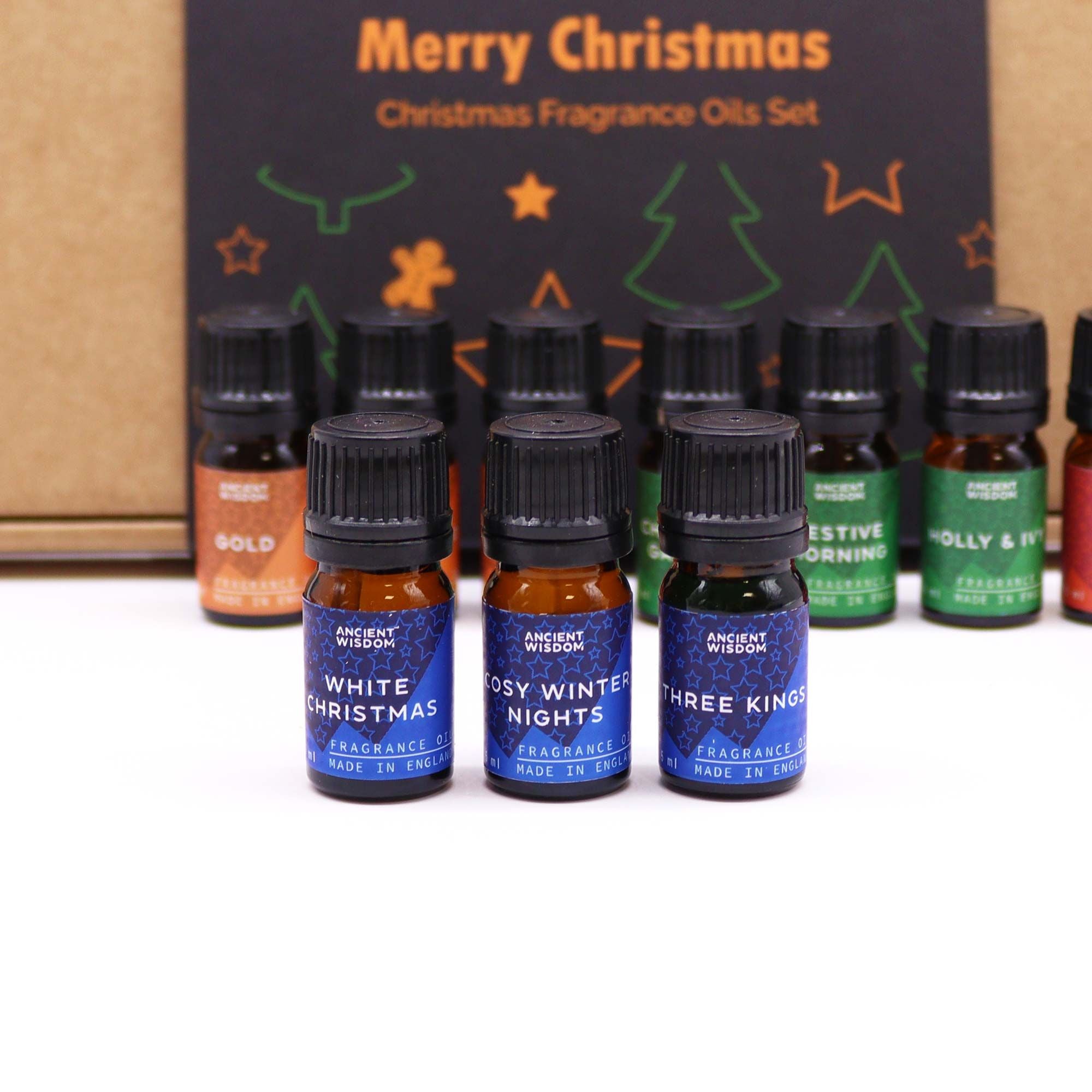 Holy Scents of Christmas – 12er Weihnachtsduft-Set (á 5 ml) - Winterliche Duftöle für festliche Stimmung & gemütliche Rituale