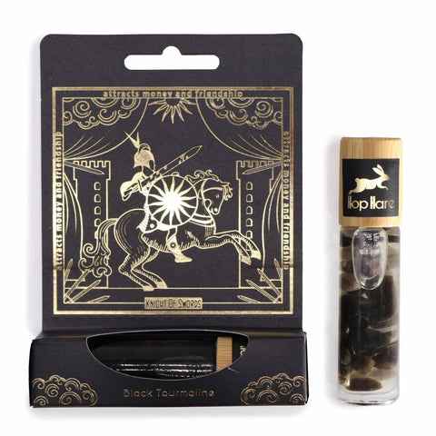 Hop Hare Tarot Roll-On – Der Ritter (10 ml) · Schutz & Fokus mit Schwarzem Turmalin