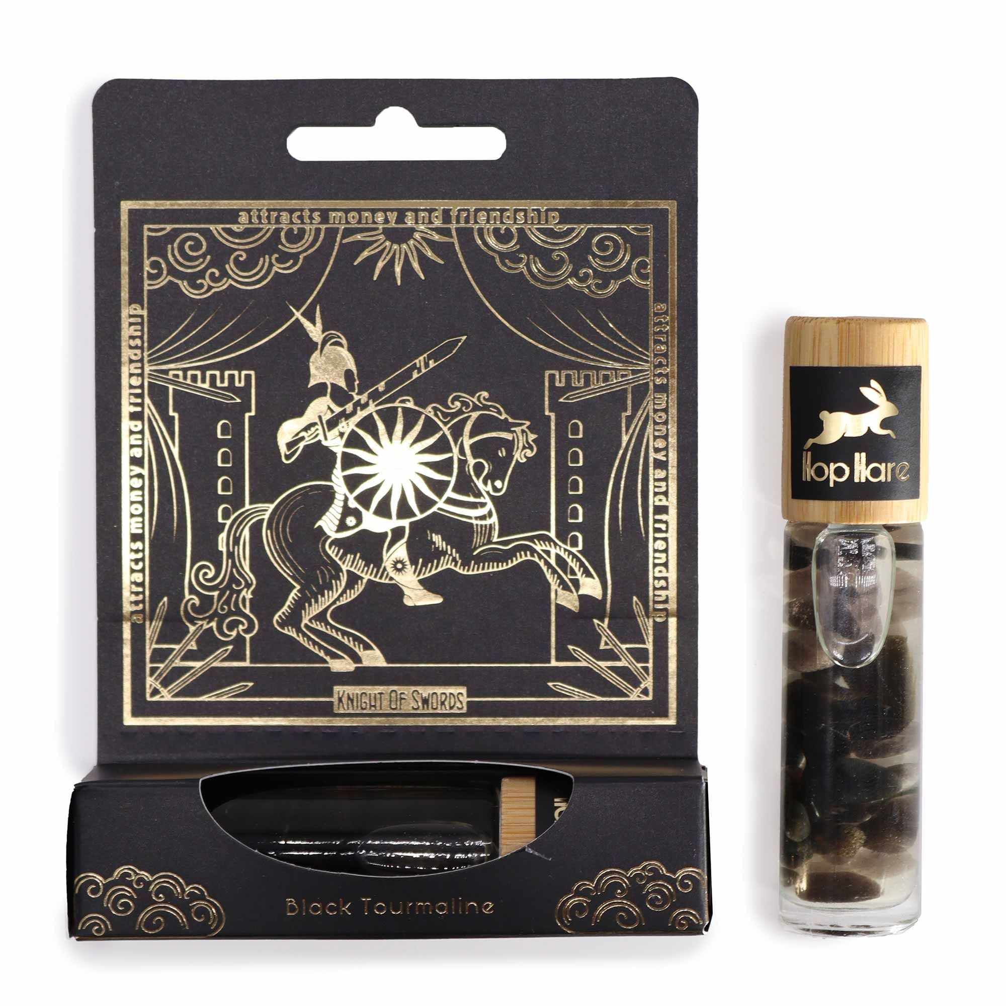 Hop Hare Tarot Roll-On – Der Ritter (10 ml) · Schutz & Fokus mit Schwarzem Turmalin
