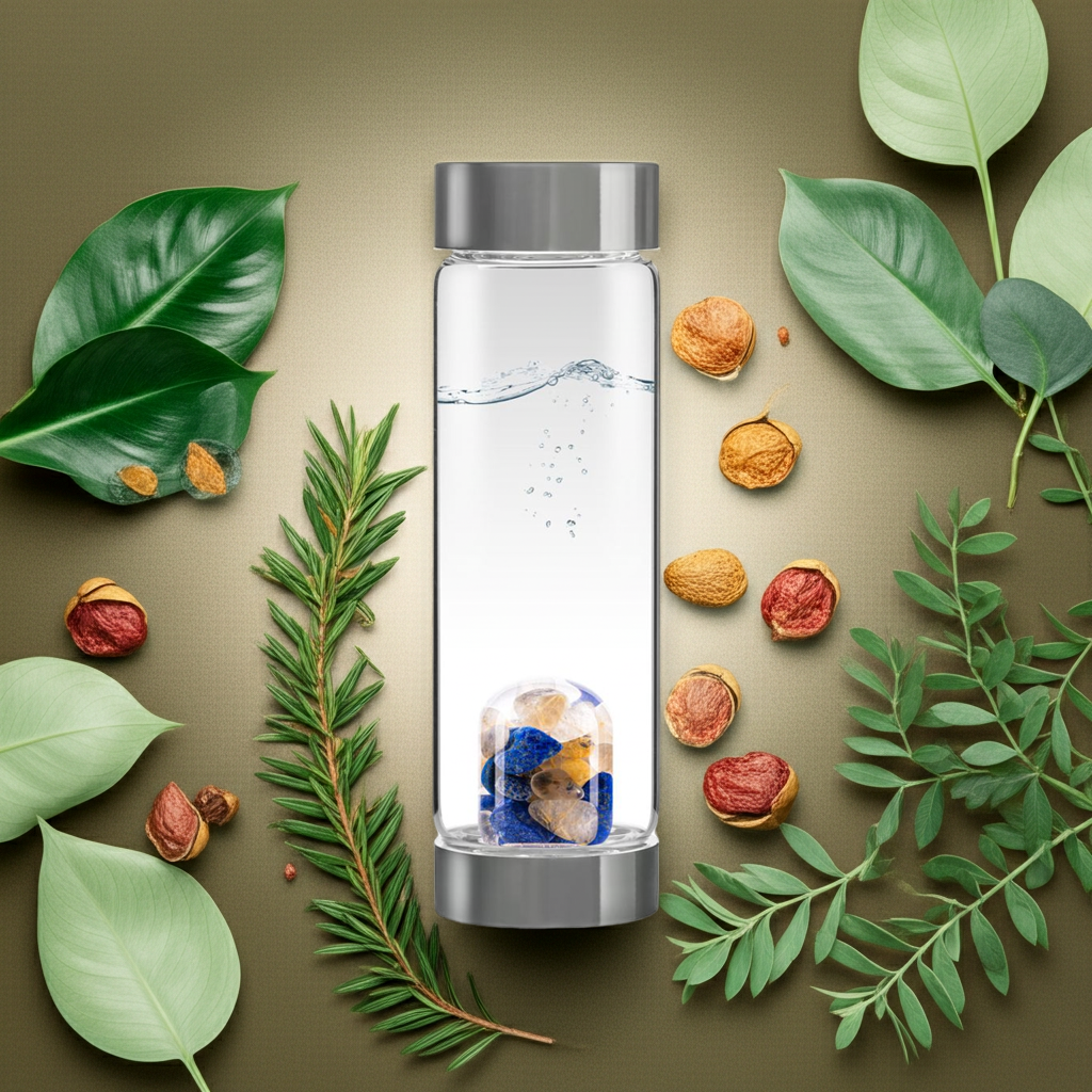 Trinkflasche ViA | INSPIRATION – Lapislazuli · Rutilquarz (500 ml)