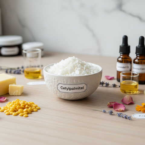 Cetylpalmitat – leichter Konsistenzgeber für Cremes, Lotionen & Balsame