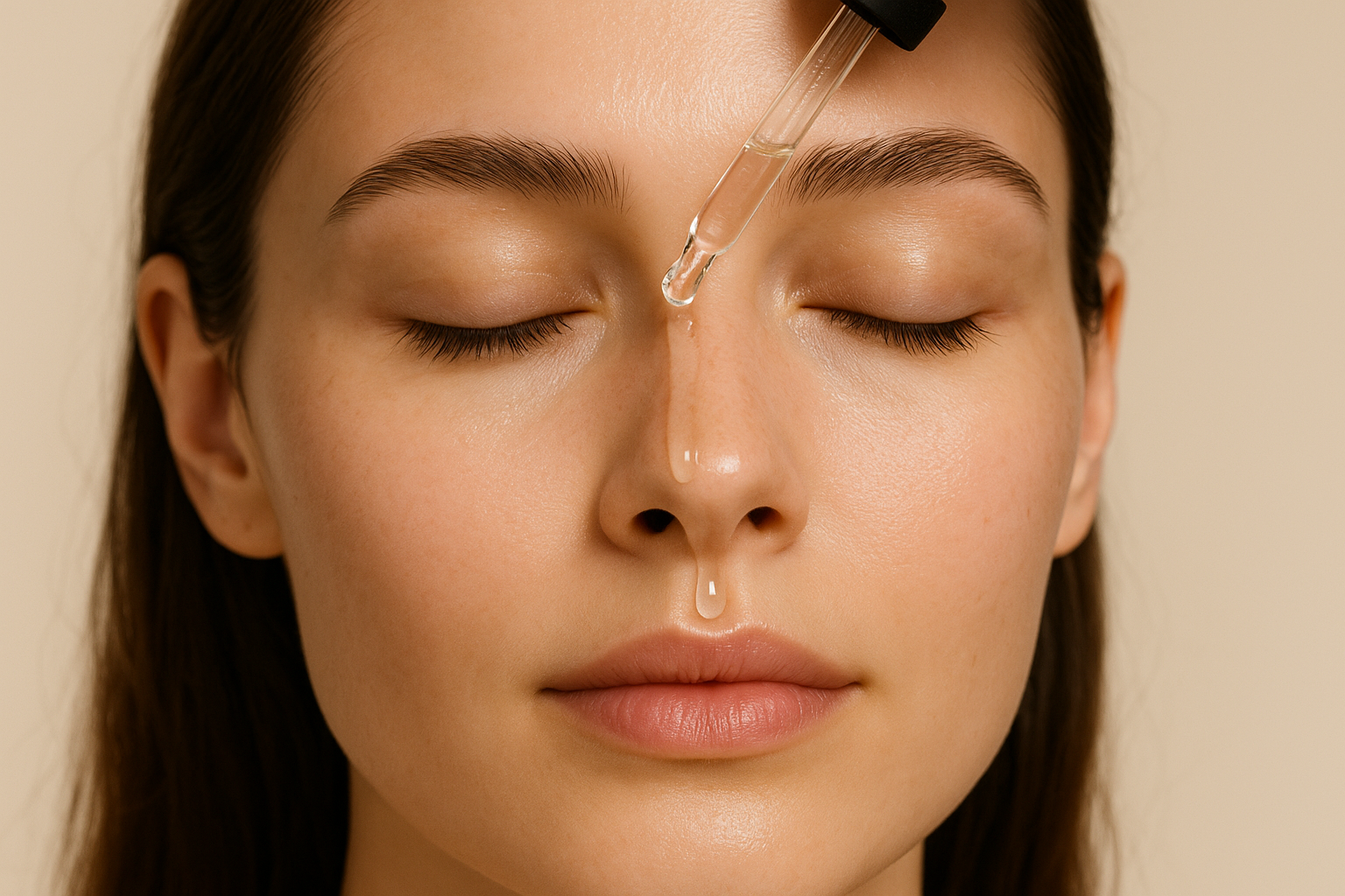 Anwendung Jojobaöl: wenige Tropfen in der T-Zone für ausgleichende Pflege.
