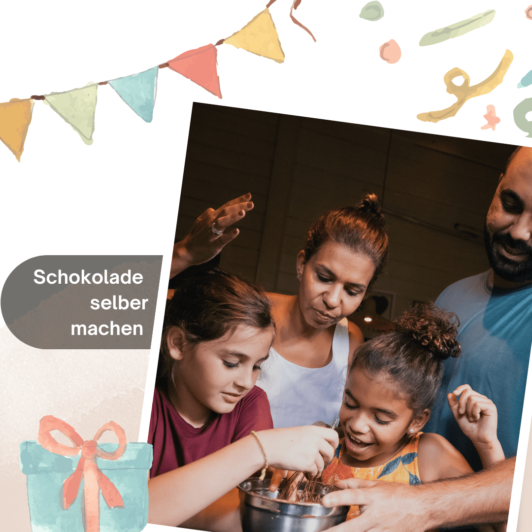 DIY Schokoladen-Set für Kinder – 4er Einhorn-Partyset (mit/ohne Schokolade)
