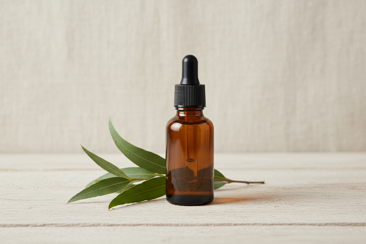 Naturreines Cajeputöl in Braunglasflasche