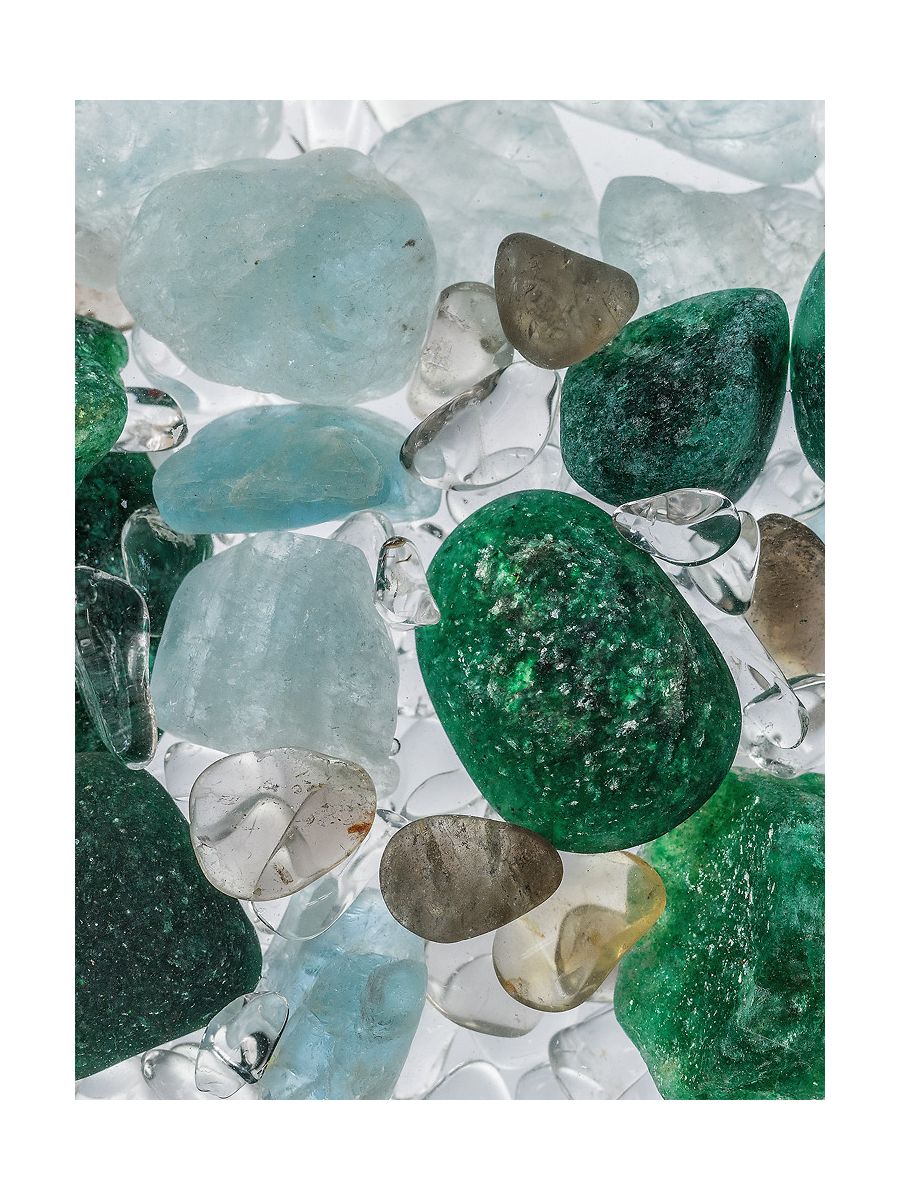 Trinkflasche ViA | FOREVER YOUNG – Aquamarin · Aventurin · Rauchquarz · Bergkristall (500 ml)