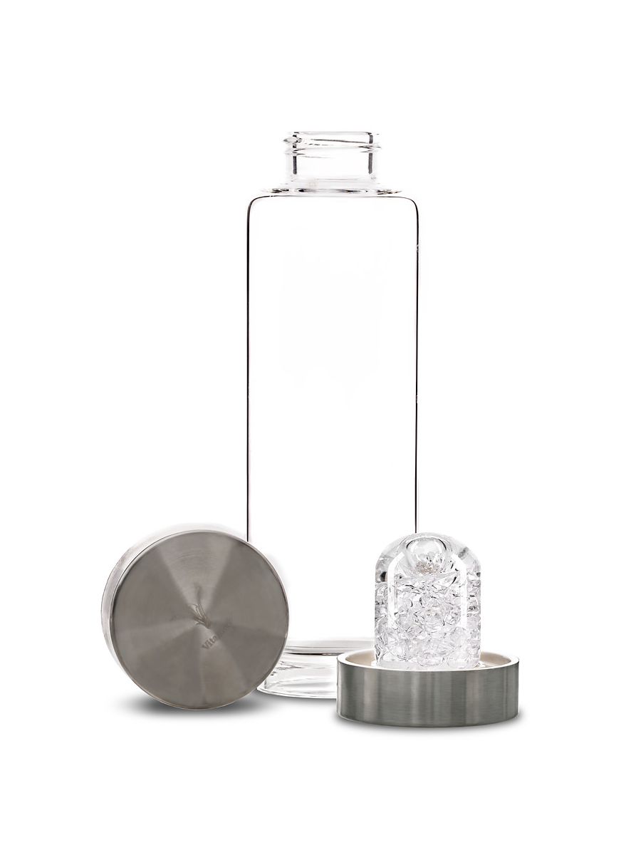 Trinkflasche ViA | DIAMONDS – Diamantsplitter (4 ct.) · Bergkristall (500 ml)