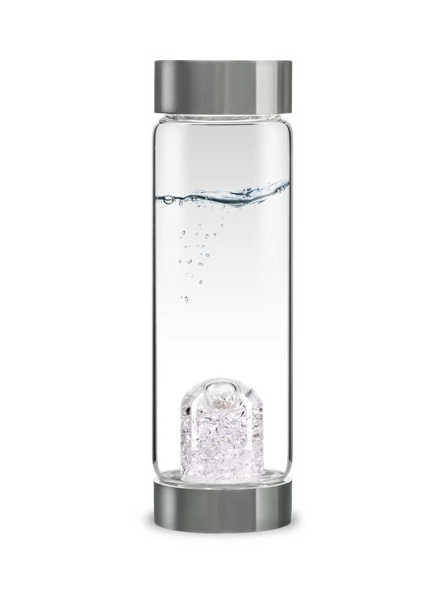Trinkflasche ViA | DIAMONDS – Diamantsplitter (4 ct.) · Bergkristall (500 ml)