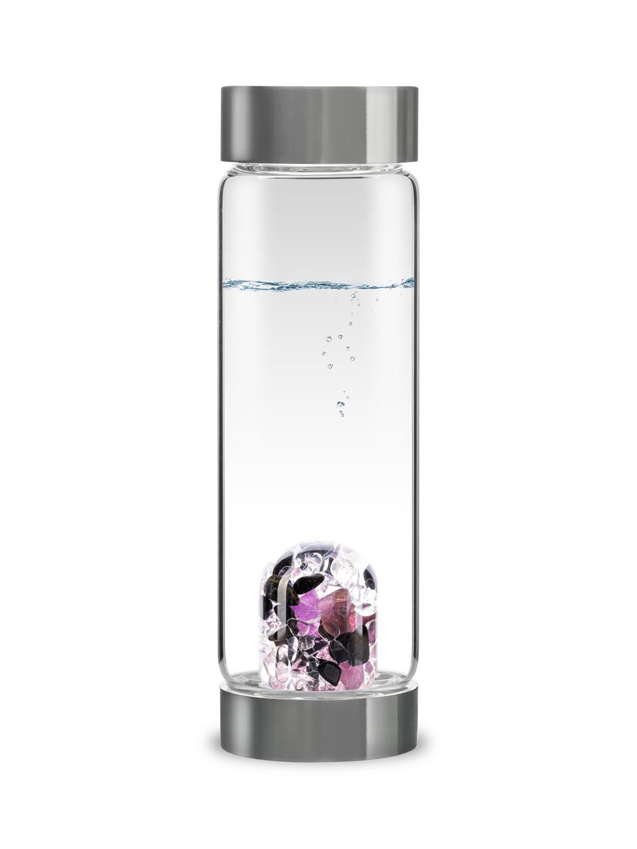 Trinkflasche ViA | GUARDIAN – Schwarzer Turmalin · Amethyst · Bergkristall (500 ml)