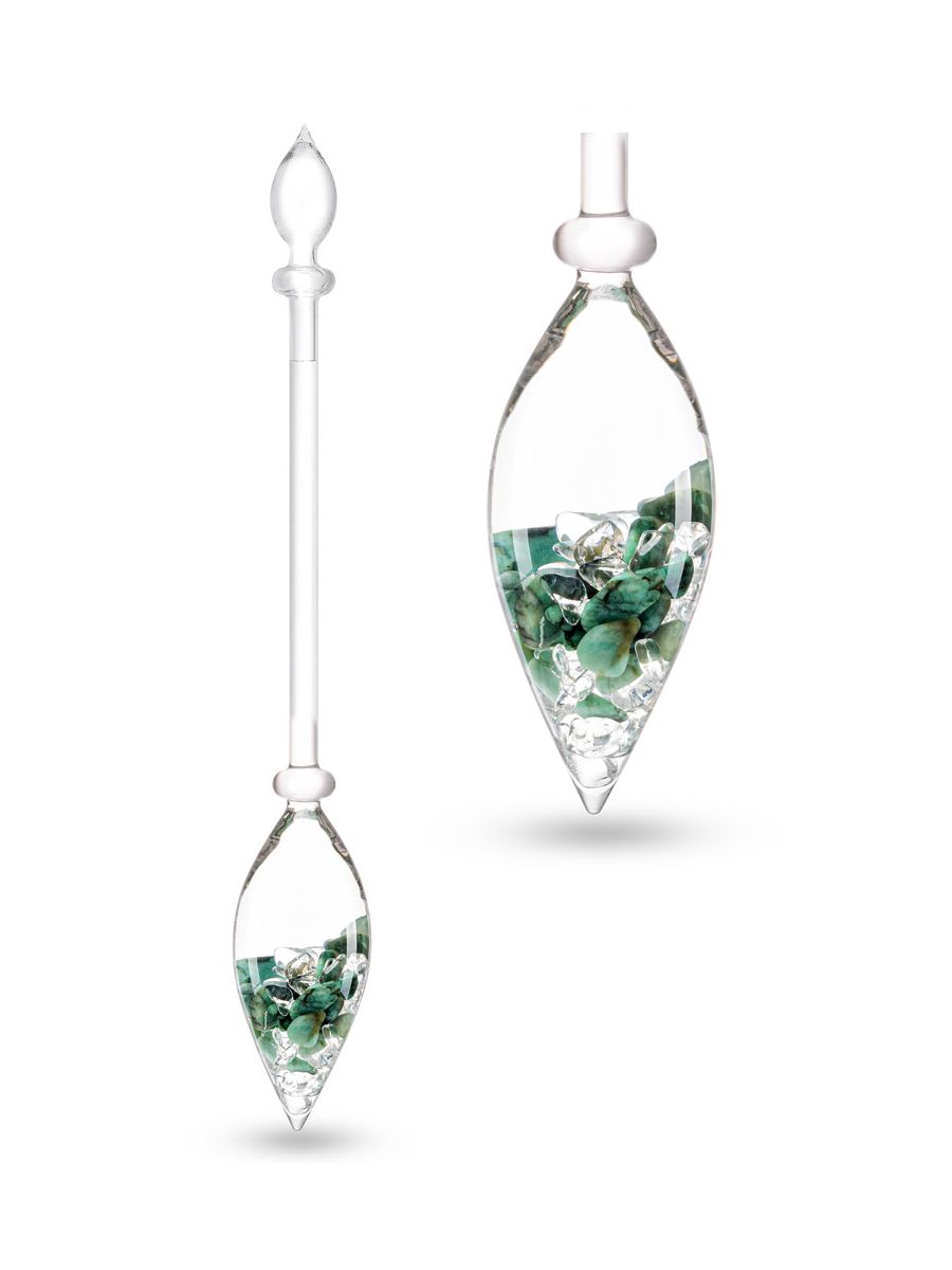 Edelsteinstab | VITALITY (Smaragd – Bergkristall)