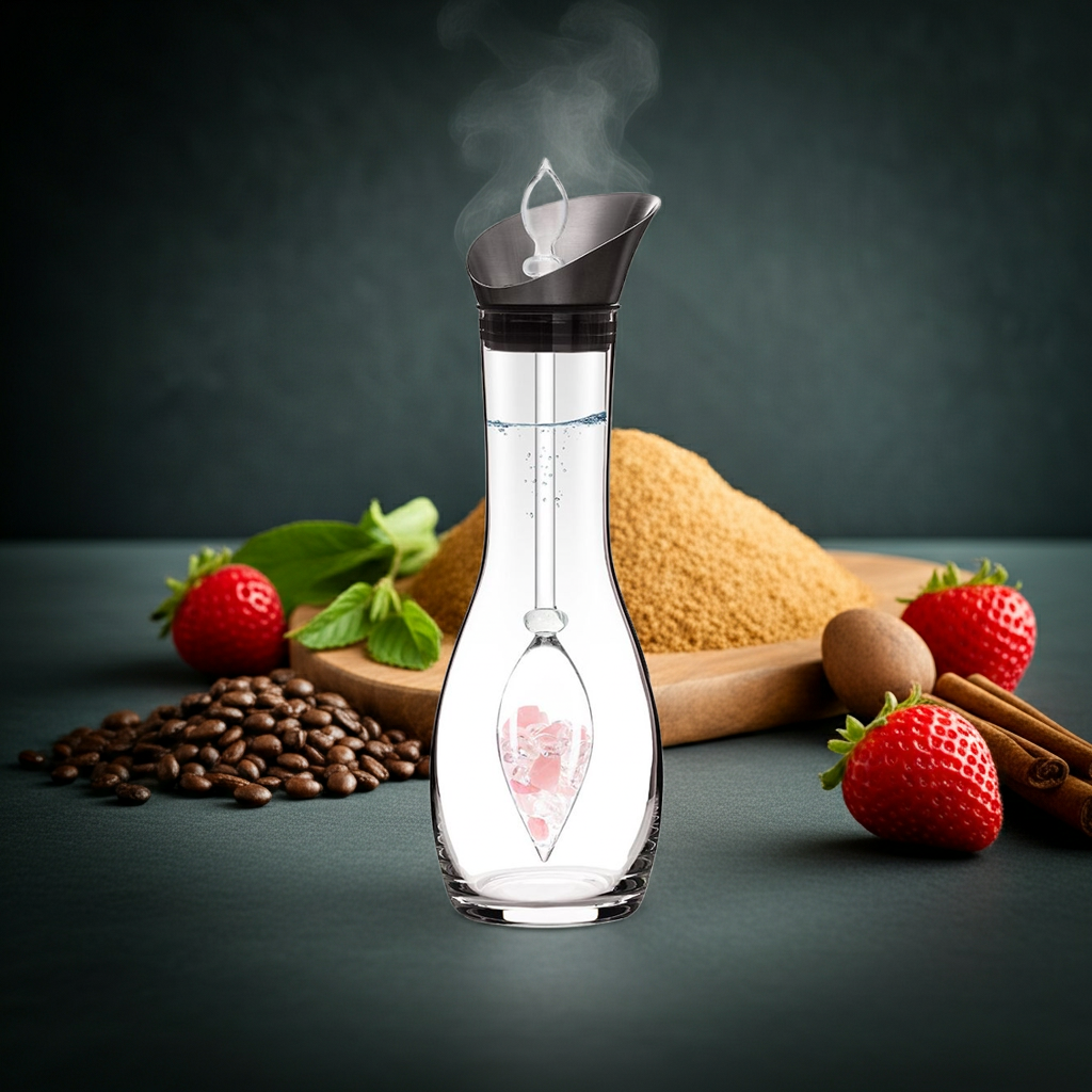 Karaffe era Set | SELBSTLIEBE (Rosenquarz – Bergkristall)